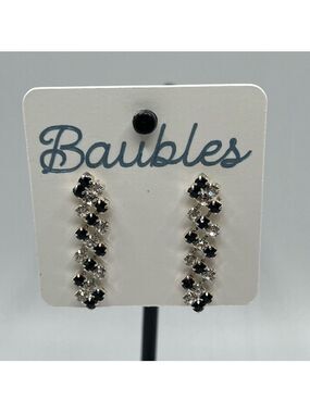 Black and Silver Earrings Baubles